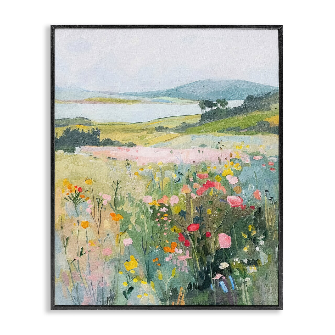 Stupell Industries Soft Abstract Countryside Framed Giclee Wall Art Design by RileyB